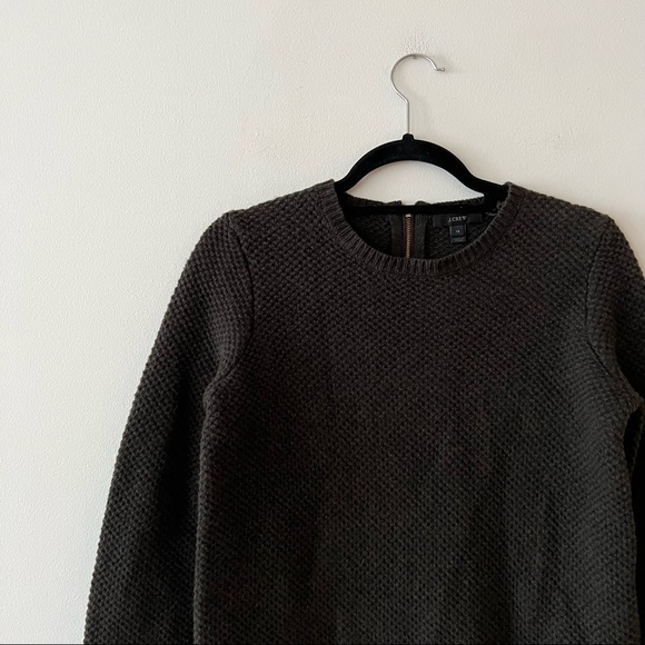 J. Crew Green Wool Shirttail Sweater in Liberty Print - Picture 5 of 8